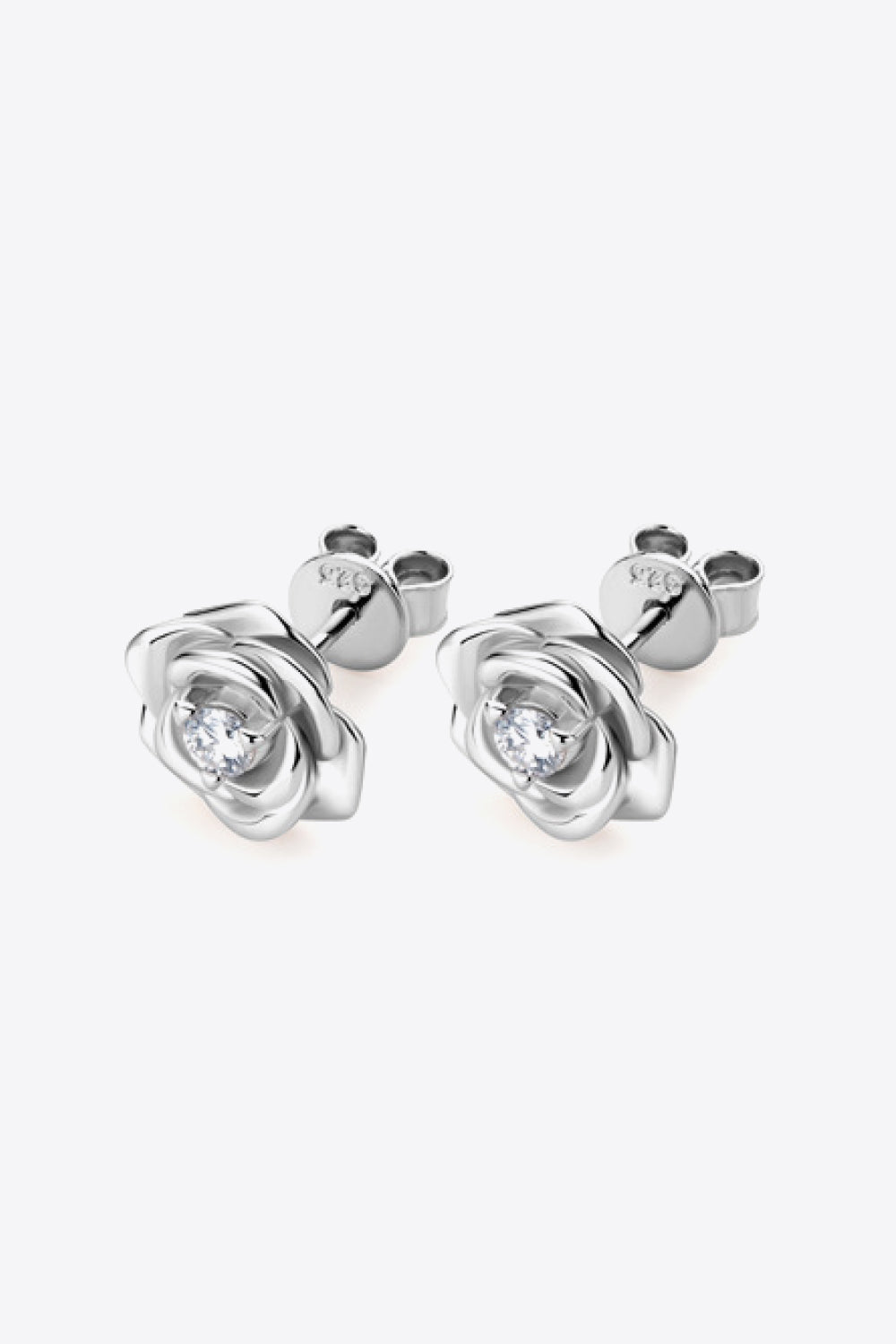 Sterling Silver Rennie Mackintosh Glasgow Rose Round Stud Earrings